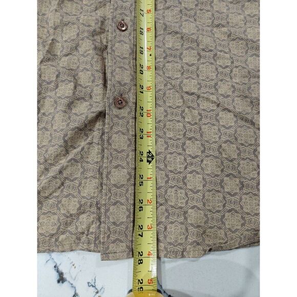 Volcom Yin Yang Short Sleeve Button Down Men’s Size XL Geometric Print Brown - Picture 4 of 9